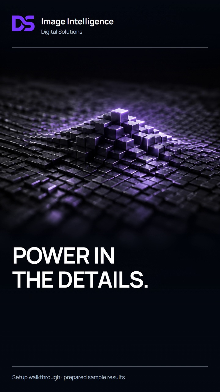 خاتمة ⁦Image Intelligence⁩ بعبارة ⁦POWER IN THE DETAILS⁩، أي «القوة في التفاصيل»